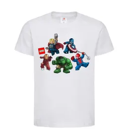 Детская футболка Lego Marvel Белый фото