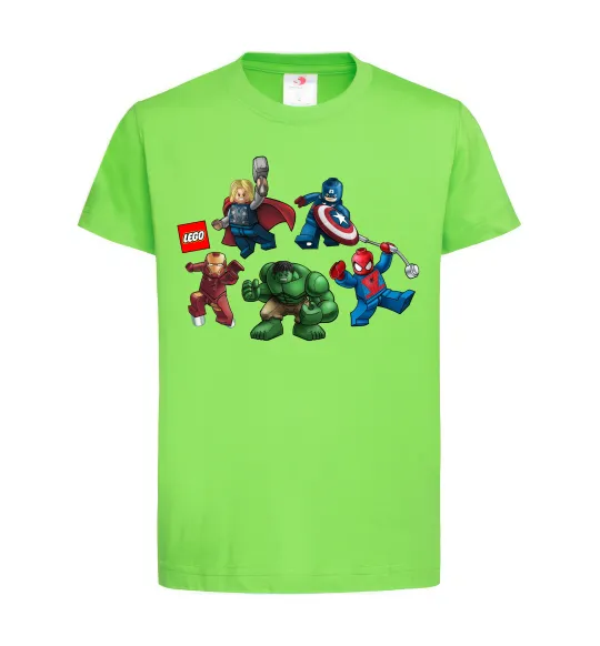 Дитяча футболка Lego Marvel Лаймовий фото