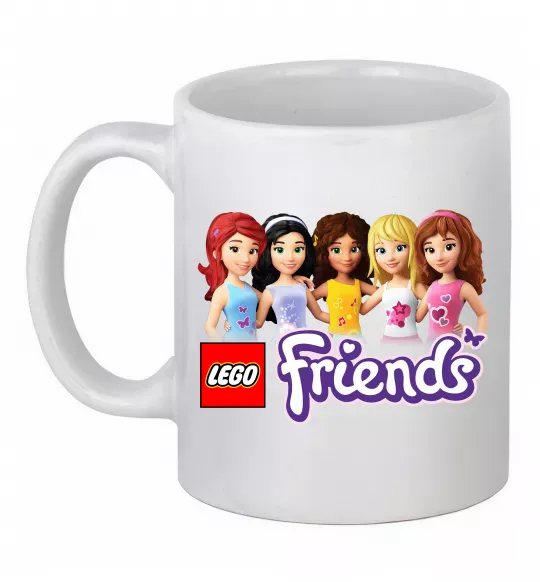 Чашка керамическая Lego friends Белый фото