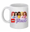 Чашка керамическая Lego friends Белый фото