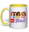 Чашка с цветной ручкой Lego friends Солнечно желтый фото