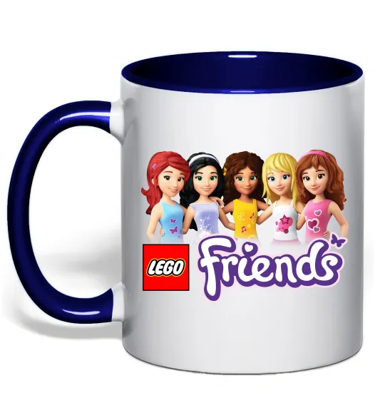 Чашка с цветной ручкой Lego friends Глубокий темно-синий фото