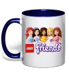Чашка с цветной ручкой Lego friends Глубокий темно-синий фото