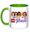 Чашка с цветной ручкой Lego friends Лаймовый фото
