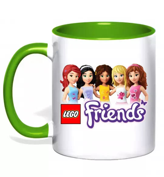 Чашка с цветной ручкой Lego friends Зеленый фото