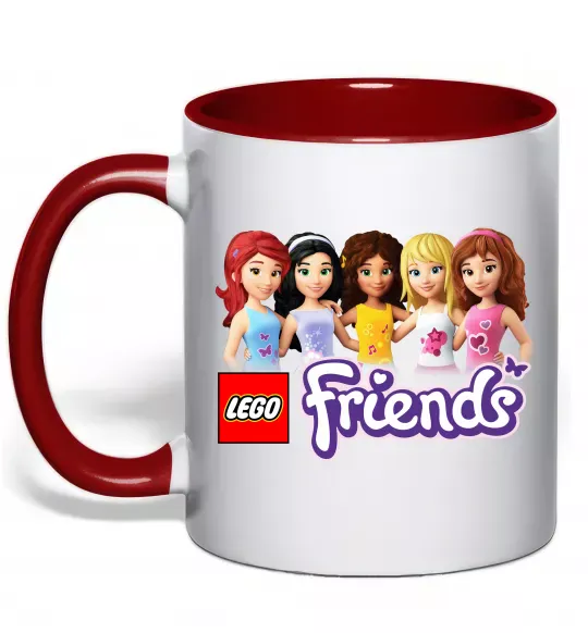 Чашка с цветной ручкой Lego friends Красный фото