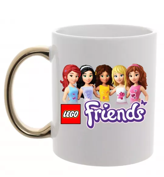 Чашка с цветной ручкой Lego friends Золото фото