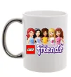 Чашка с цветной ручкой Lego friends Серебро фото