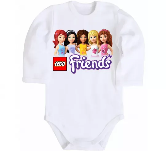 Детский боди Lego friends Белый фото