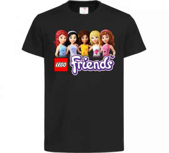 Дитяча футболка Lego friends Чорний фото