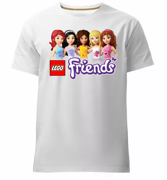Чоловіча преміум футболка Lego friends Білий фото