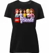 Женская премиум футболка Lego friends Черный фото