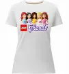 Женская премиум футболка Lego friends Белый фото