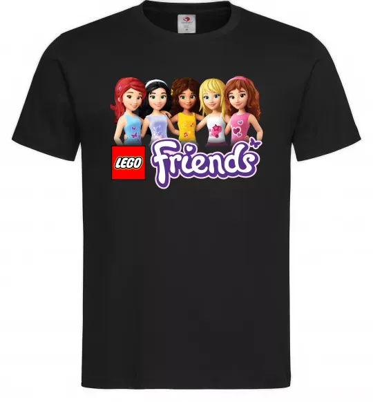 Мужская футболка Lego friends Черный фото