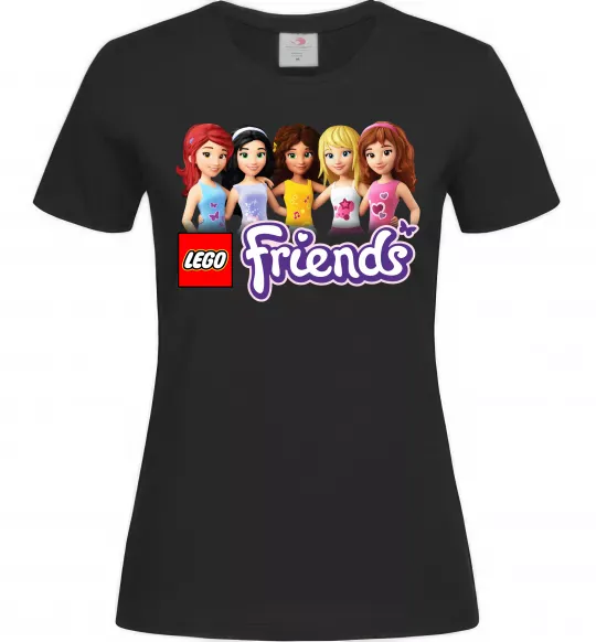 Жіноча футболка Lego friends Чорний фото