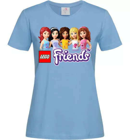 Жіноча футболка Lego friends Блакитний фото