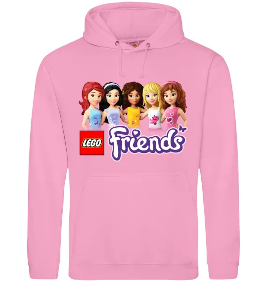 Мужская толстовка (худи) Lego friends Розовый фото