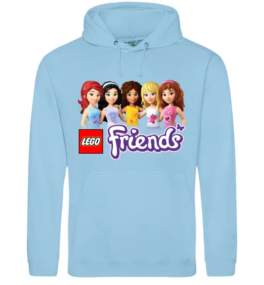 Мужская толстовка (худи) Lego friends Голубой фото