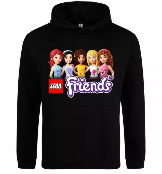 Женская толстовка (худи) Lego friends Черный фото