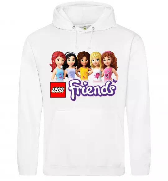 Женская толстовка (худи) Lego friends Белый фото