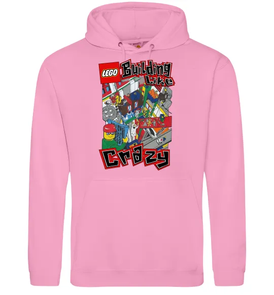 Женская толстовка (худи) Building like crazy Розовый фото