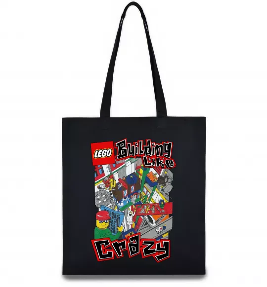 Еко-сумка Building like crazy Чорний фото
