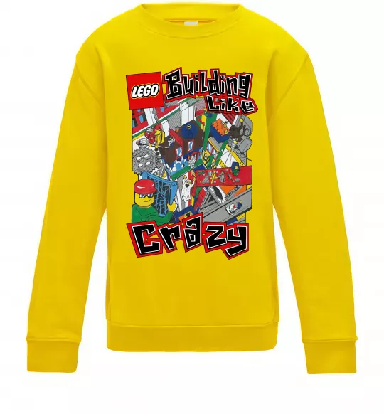Детский Свитшот Building like crazy Солнечно желтый фото