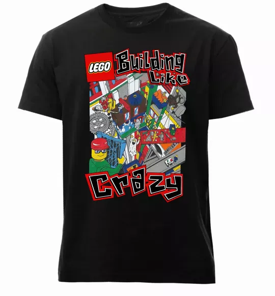 Чоловіча преміум футболка Building like crazy Чорний фото