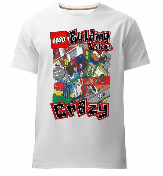 Чоловіча преміум футболка Building like crazy Білий фото