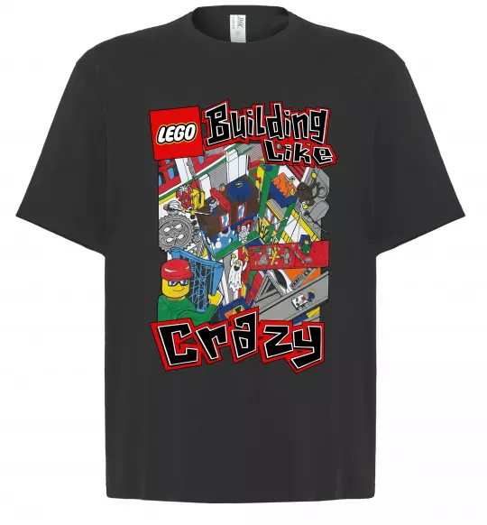 Футболка Оверсайз Building like crazy Черный фото