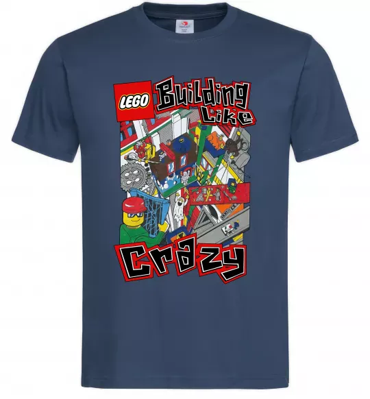 Мужская футболка Building like crazy Темно-синий фото
