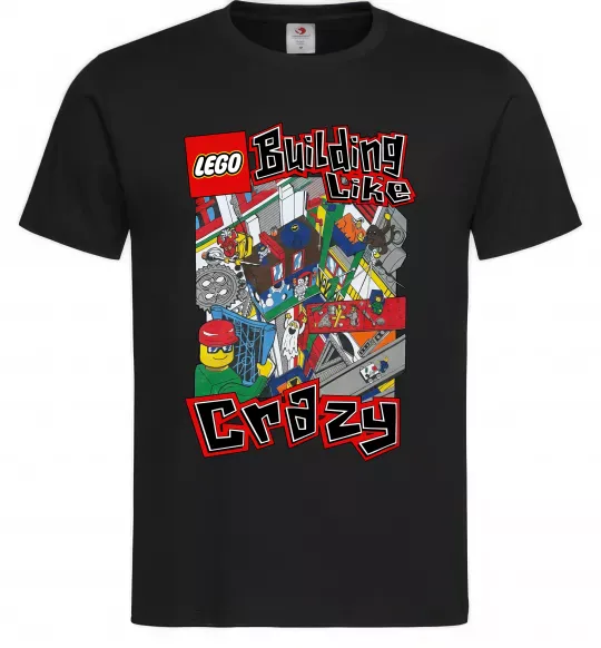 Мужская футболка Building like crazy Черный фото