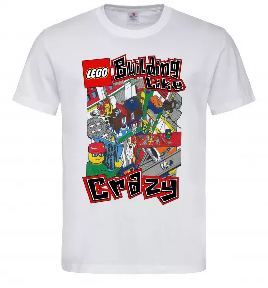 Мужская футболка Building like crazy Белый фото