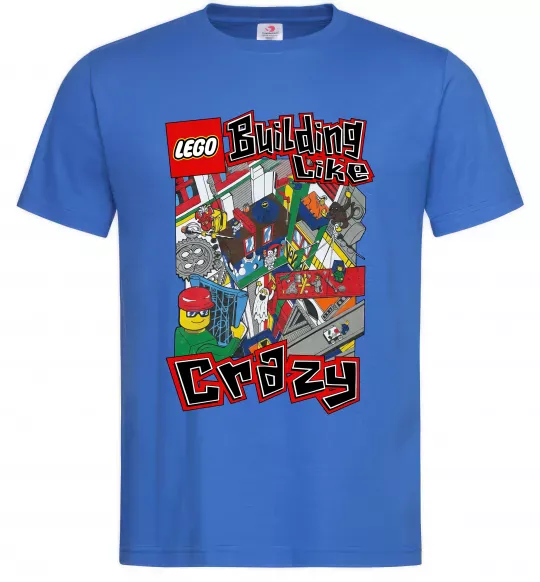 Мужская футболка Building like crazy Ярко-синий фото