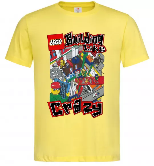 Мужская футболка Building like crazy Лимонный фото