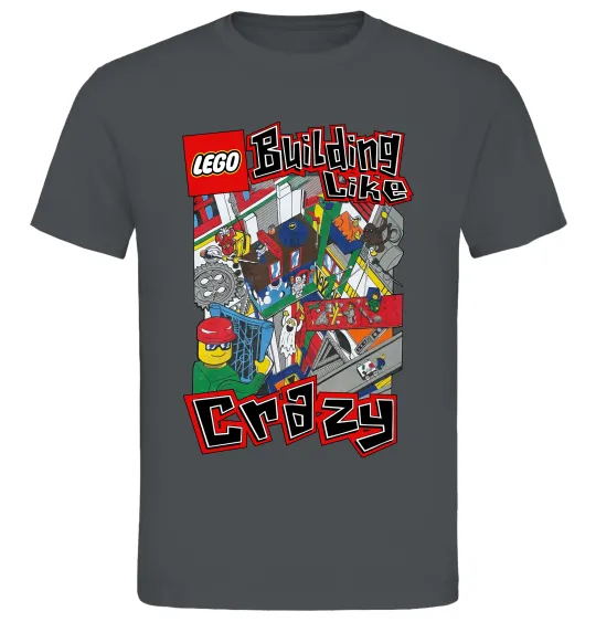 Мужская футболка Building like crazy Графит фото