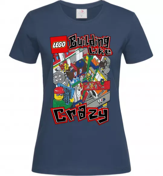 Женская футболка Building like crazy Темно-синий фото
