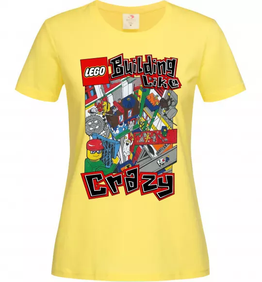 Женская футболка Building like crazy Лимонный фото