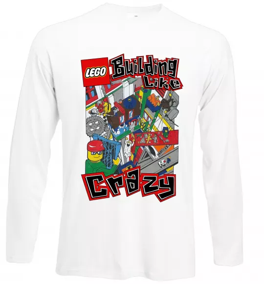 Лонгслів Building like crazy Білий фото