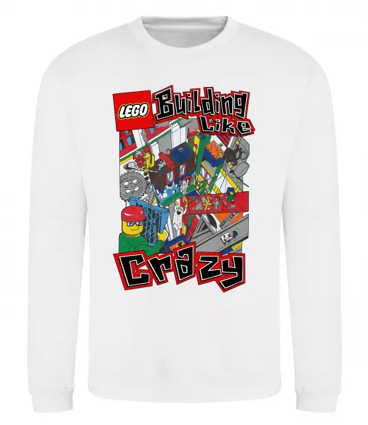 Світшот Building like crazy Білий фото