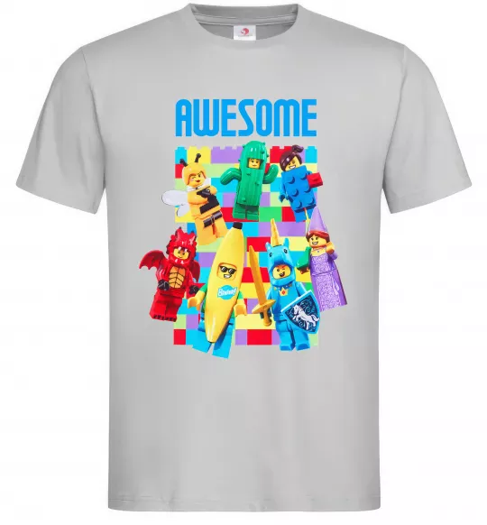 Чоловіча футболка Lego Awesome Сірий фото