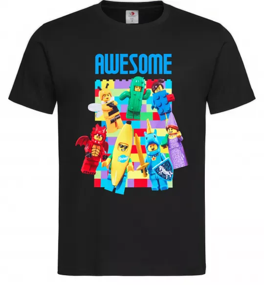 Чоловіча футболка Lego Awesome Чорний фото