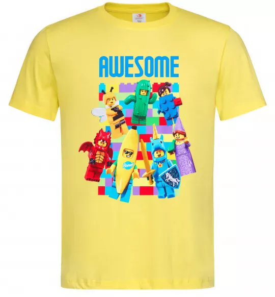 Чоловіча футболка Lego Awesome Лимонний фото