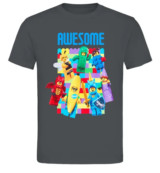 Чоловіча футболка Lego Awesome Графіт фото