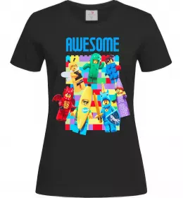 Жіноча футболка Lego Awesome Чорний фото