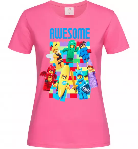 Женская футболка Lego Awesome Ярко-розовый фото