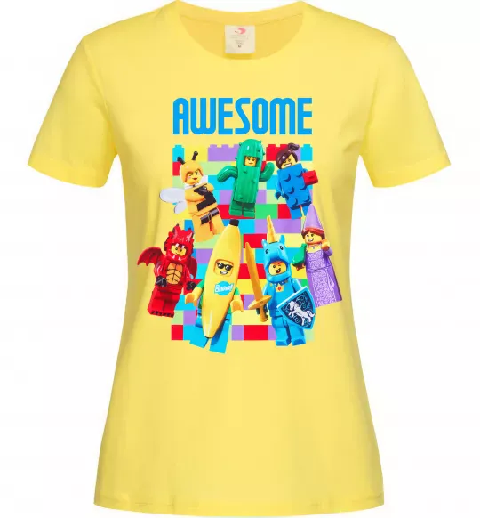 Женская футболка Lego Awesome Лимонный фото