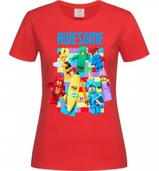 Женская футболка Lego Awesome Красный фото