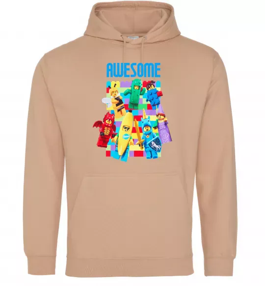 Чоловіча толстовка (худі) Lego Awesome Пісочний фото