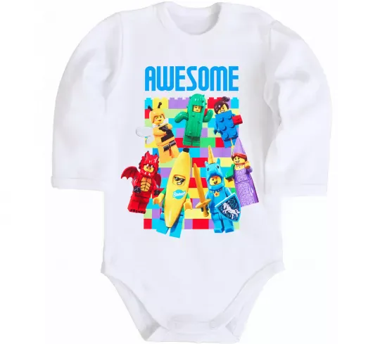 Детский боди Lego Awesome Белый фото